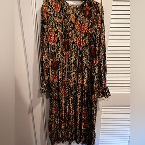 Zara Kaftan Paisley Midi Dress in Multicolor